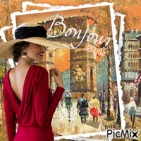 Bonjour Paris - Бесплатный анимированный гифка