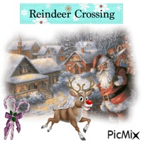 Reindeer Crossing Animated GIF