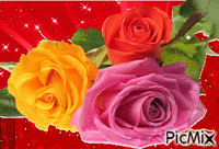 3 szál rózsa. - Ücretsiz animasyonlu GIF