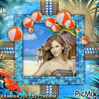 {{Taylor Swift at the Beach}} - Free animated GIF