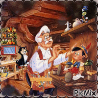Pinocho animovaný GIF