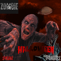 Halloween-Zombie! - GIF animé gratuit