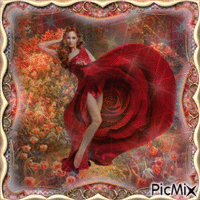 Lady in red - Gratis geanimeerde GIF