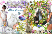 joyeuse pâques fleur animovaný GIF