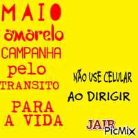 MAIO AMARELO - Бесплатный анимированный гифка