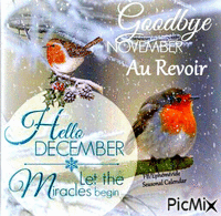 Goodbye November Hello December - GIF animé gratuit