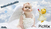 Douce soirée enfant ange - GIF animé gratuit