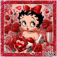 Valentine Beauty Betty Boop - GIF animé gratuit