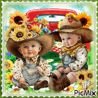 Sunflower Children GIF animé