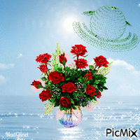 jolies roses rouges GIF animé