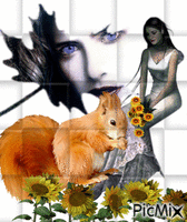 Autumn lady.. Animated GIF