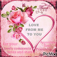 Love from Me to You. Thank You for everything - GIF animé gratuit