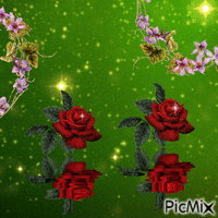Noel des roses - Gratis animerad GIF