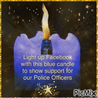 BLUE LIVES CANDLE