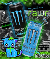 Blue Monster - GIF animado gratis