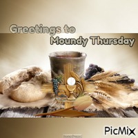 Greetings to Maundy Thursday GIF animasi