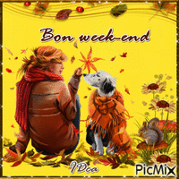 Bon  week-end - Бесплатный анимированный гифка