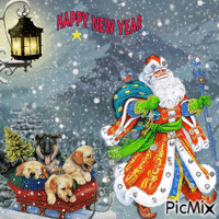 Happy New Year to all my friends! GIF animata