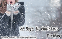 82 days to Christmas - GIF animate gratis