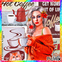 Hot coffee GIF animé