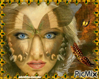 HD femme papillon - Ingyenes animált GIF