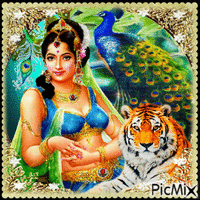 Индийская принцесса - GIF animé gratuit