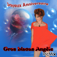 Bon anniversaire Angèle - Безплатен анимиран GIF