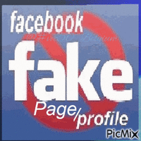 fake #fake Facebook page profile vec50 animovaný GIF