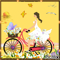 Bicyclette - GIF animate gratis