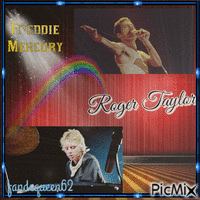Roger Taylor et Freddie Mercury - GIF animé gratuit