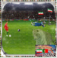 I.R. Iran vs Portugal- penalty - GIF animado gratis