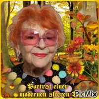 Porträt einer modernen älteren Dame - Ücretsiz animasyonlu GIF