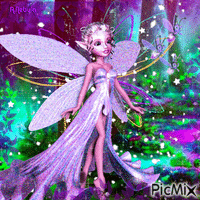 Purple fairy-contest - GIF animé gratuit