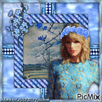 ♦Taylor Swift in Pale Blue♦ - Gratis animerad GIF