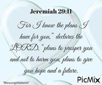 Jeremiah 29:11 GIF animata