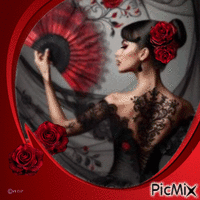 Red roses - Free animated GIF