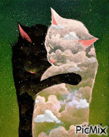 Yin Yang Cats - Free animated GIF
