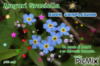Buon Compleanno Graziella - Бесплатный анимированный гифка