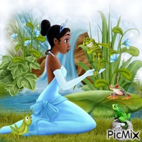 princess frog GIF animé