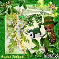 Green Badger Animated GIF