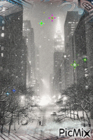 Winter-City.   🙂❄️❄️❄️ Animated GIF