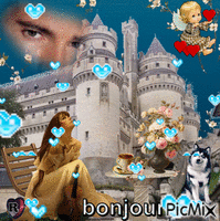 Bonjour - Animovaný GIF zadarmo