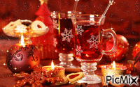 рождественский чай - Animovaný GIF zadarmo