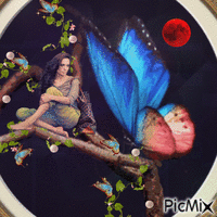 Butterfly Woman - GIF animado grátis