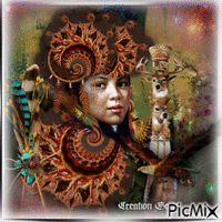 Portrait of an ethnic Indian woman 动画 GIF
