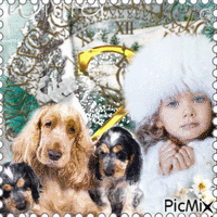 Les trois petits chiens - Free animated GIF