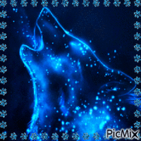 Blue Wolf анимиран GIF