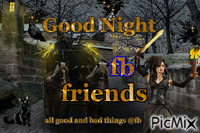 good night facebook friends - Free animated GIF