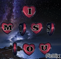 Miss you - Darmowy animowany GIF