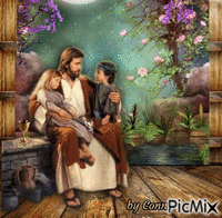 Jesus loves the children Joyful226, Connie - Animovaný GIF zadarmo